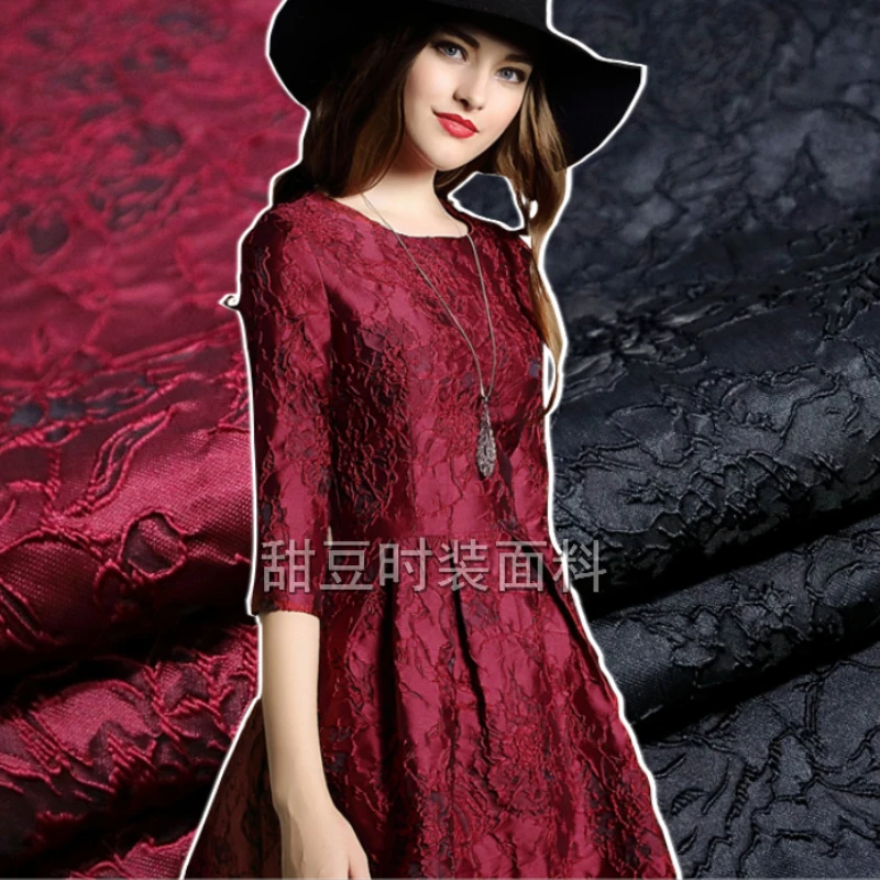 

Yarn-dyed Brocade Jacquard Fabric Spring and Summer Flower Embossed Dark Pattern Dress Tutu Dress Brand Fashion Design Sew Cloth