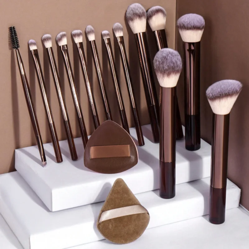 Juego de brochas de maquillaje, 8/12/13 Uds., base, corrector en polvo, sombra de ojos, colorete, mezcla de brochas, herramienta cosmética de belleza para pestañas faciales