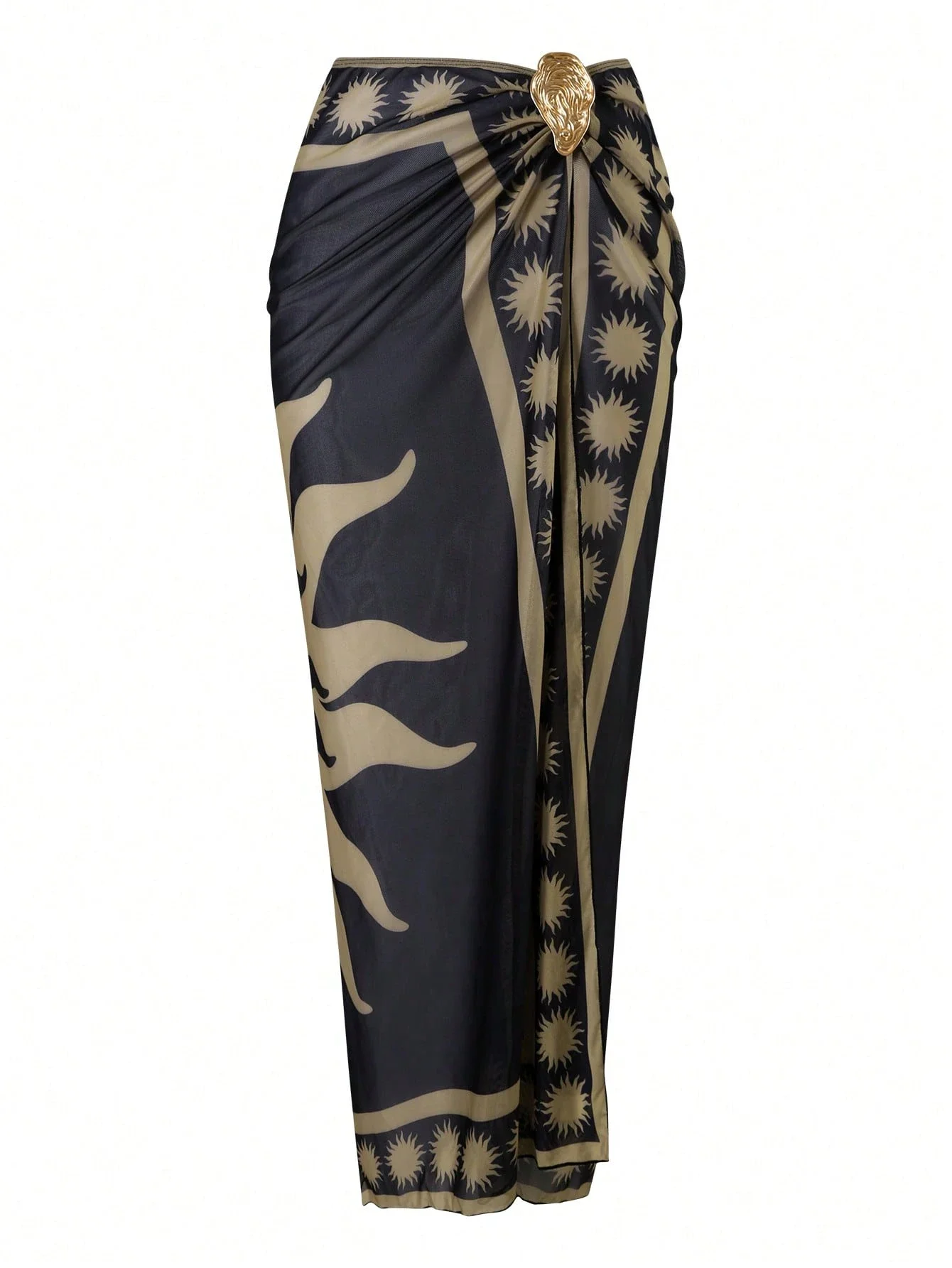 

Women 3pcs Swimsuit Set With Printed Bra And Maxi Sarong Beachwear Summer