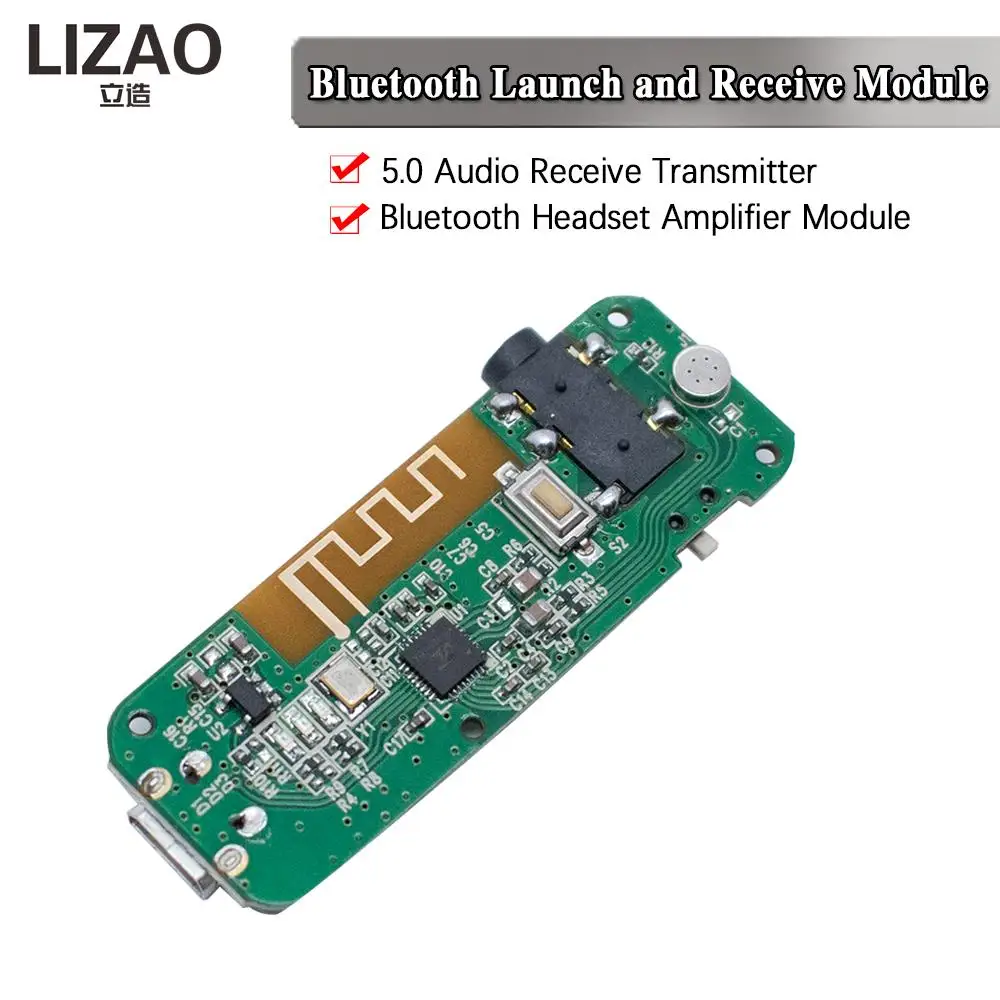 Bluetooth transmitting and receiving module Stereo 5.0 audio receiving transmitter Bluetooth headphone power amplifier