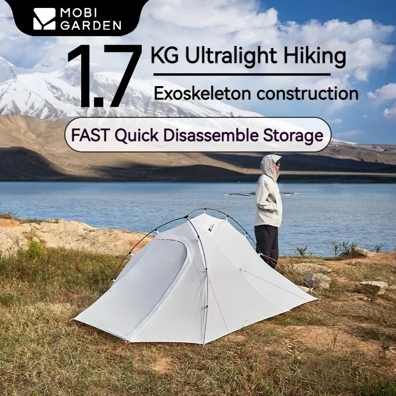 

MOBI GARDEN UL 1/2 EXO Camping Hiking Tent 1-2 Person Ultralight 1.48KG/1.7KG Waterproof Rainproof Quick Open Winter Glamping