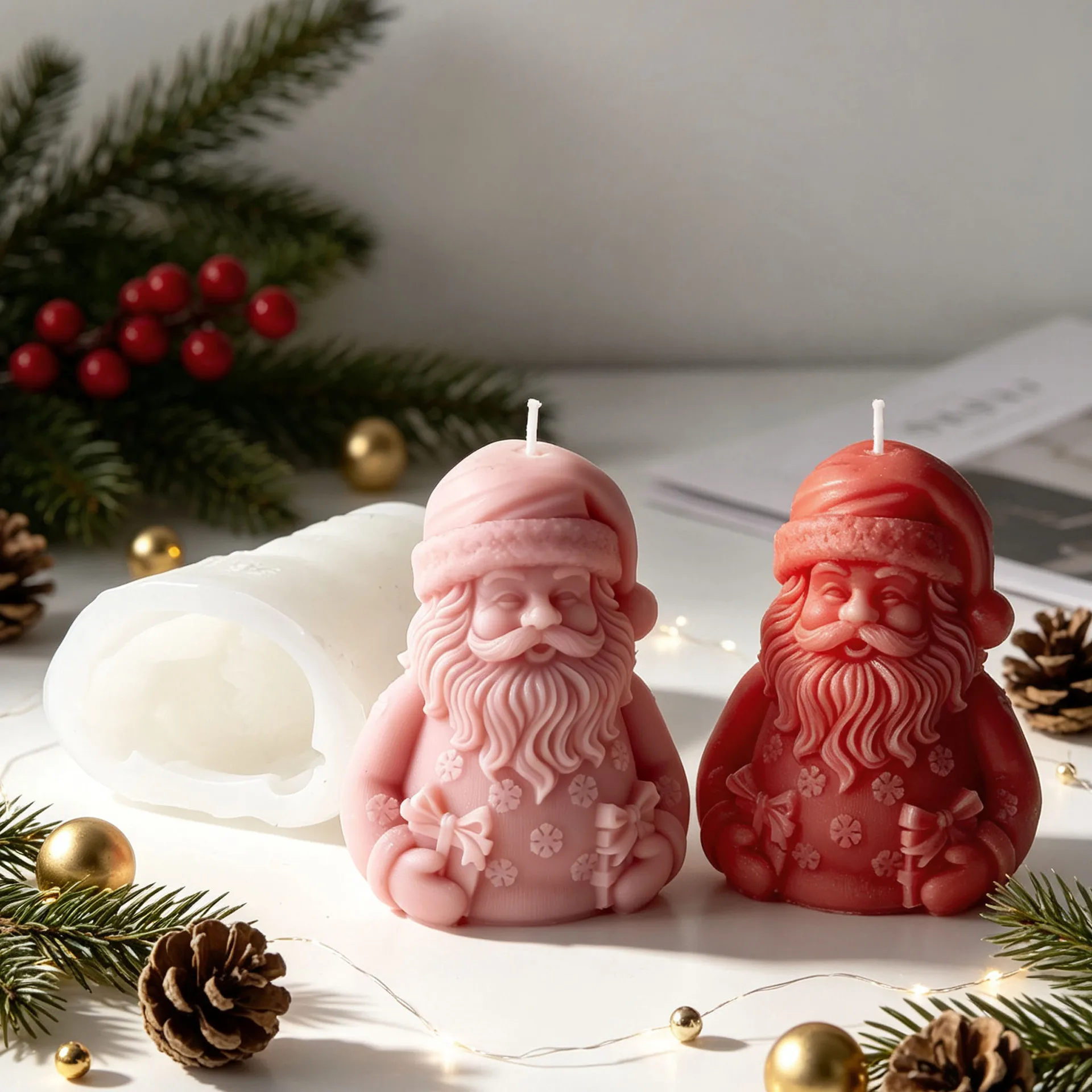 DIYクリスマスキャンドルサンタクロースシリコンモールド手作 - Xmas Candle Making のレビューと価格