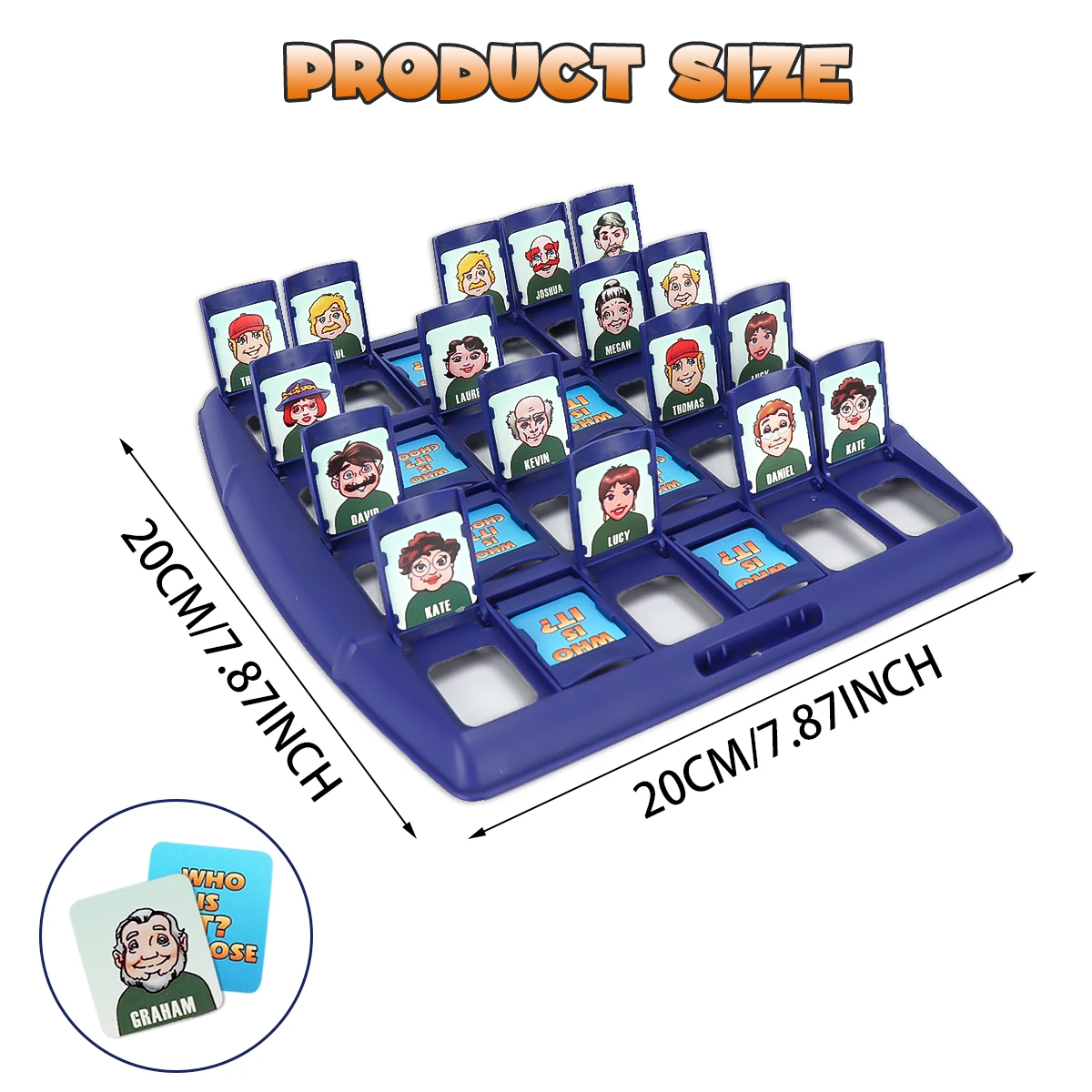 Gioco da tavolo Guess Who Classico gioco di deduzione logica familiare per 2 giocatori, giocattolo interattivo genitore-figlio con carte di personaggi
