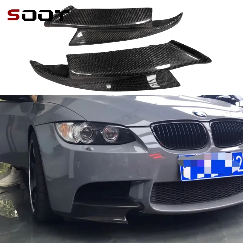 

For BMW M3 E92 E93 2005-2012 Carbon Fiber wrap angle Car Front Bumper Splitter Corner Trim Cover Front Chin Auto Parts