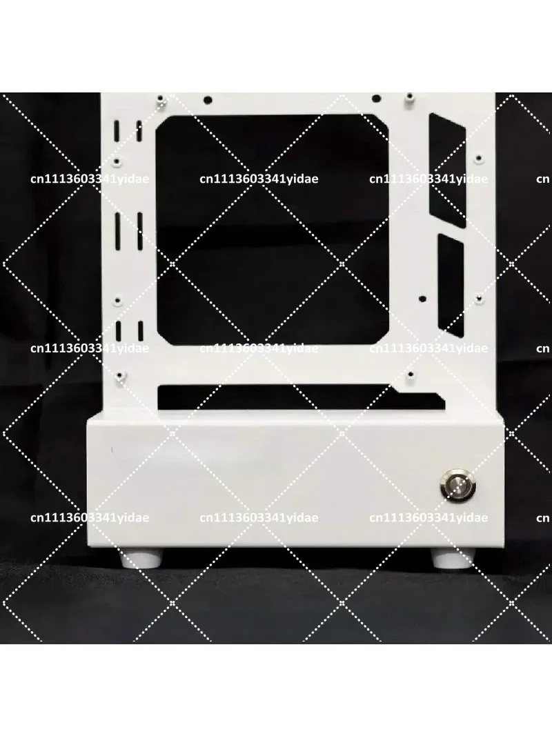 Minimalist Open Frame PC Case Portable Computer Chassis for Desktop Tower Stylish Gaming Workstation - Black/White