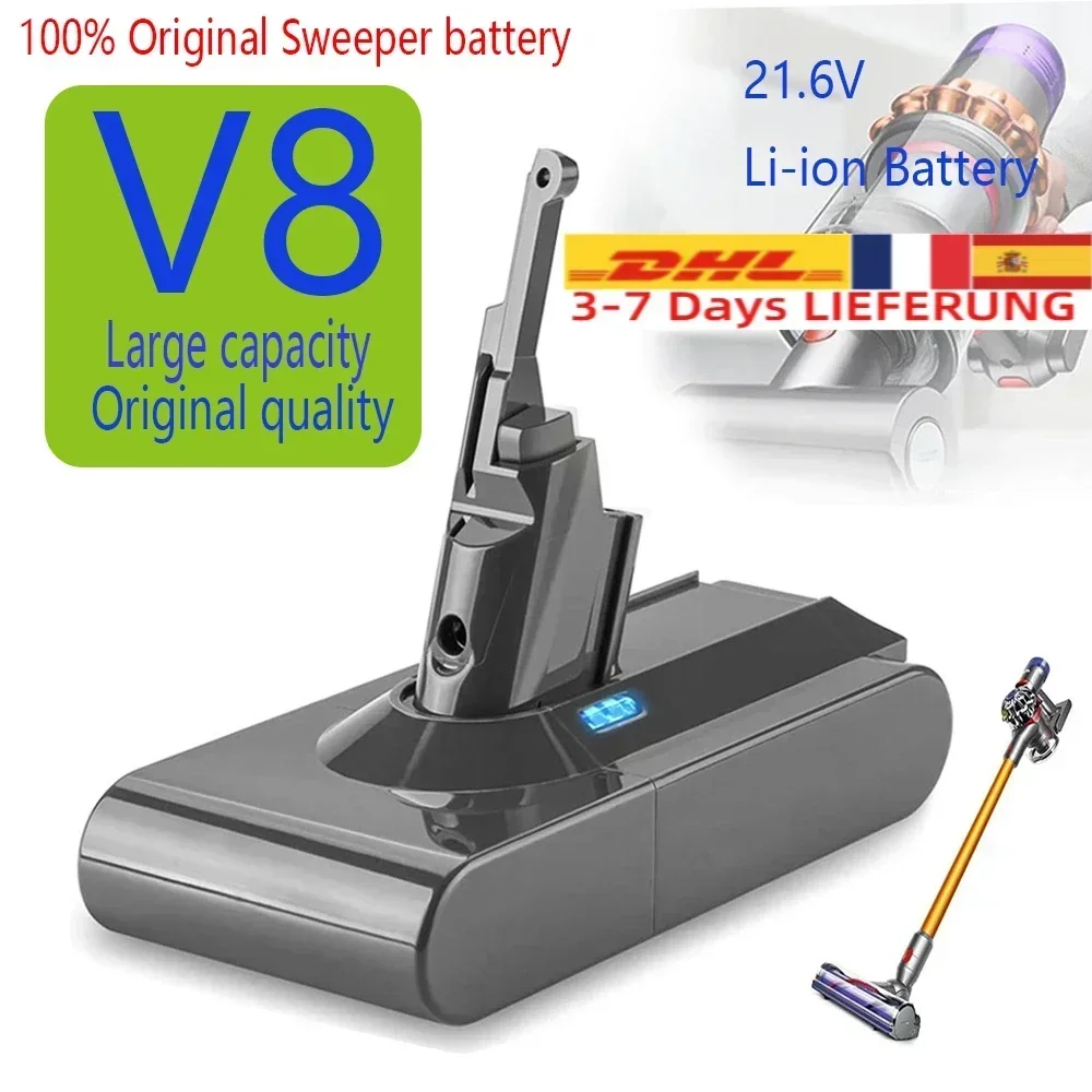 Batterie au lithium pour aspirateur Dyson 12800mAh/9800mAh/12800mAh V8 21,6 volts, batterie rechargeable pour outil électrique