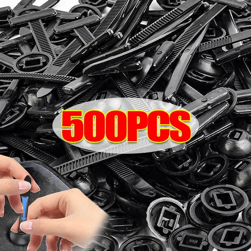 

500/1x Nylon Universal Cable Tie Buckle Multipurpose Cable Ties Tool Heavy Duty Self Locking Zip Black Zipties for Car Repair