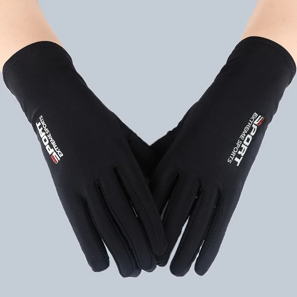 New Touchable Screen Sunscreen Gloves Breathable Anti-UV Ice Silk Gloves Highly Elastic Non-slip Riding Driving Gloves Women