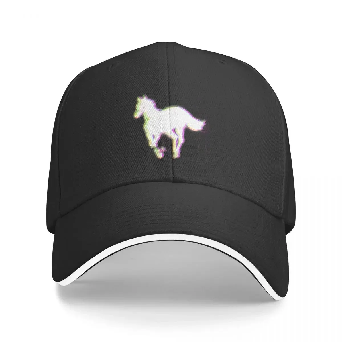 

White Pony Baseball Cap Golf Cap black Thermal Visor Caps Women Men's