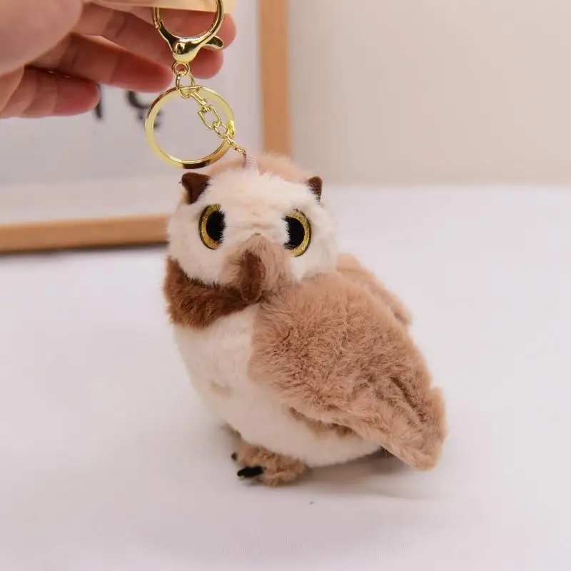 1Pcs Cartoon Chubby Parrot Sparrow School Bag Keychain Cute Bird Plush Pendant Exquisite Birthday Gift Car Decoration