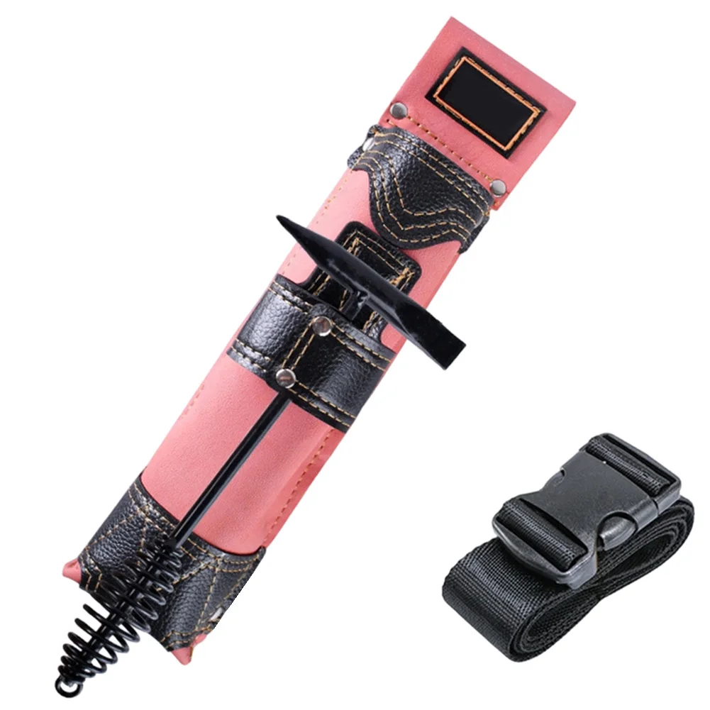 Cowhide Fireproof Welding Rod Holder Bag Flame Retardant Electrode Storage Rack With Belt Loop For Professional Welders Tools