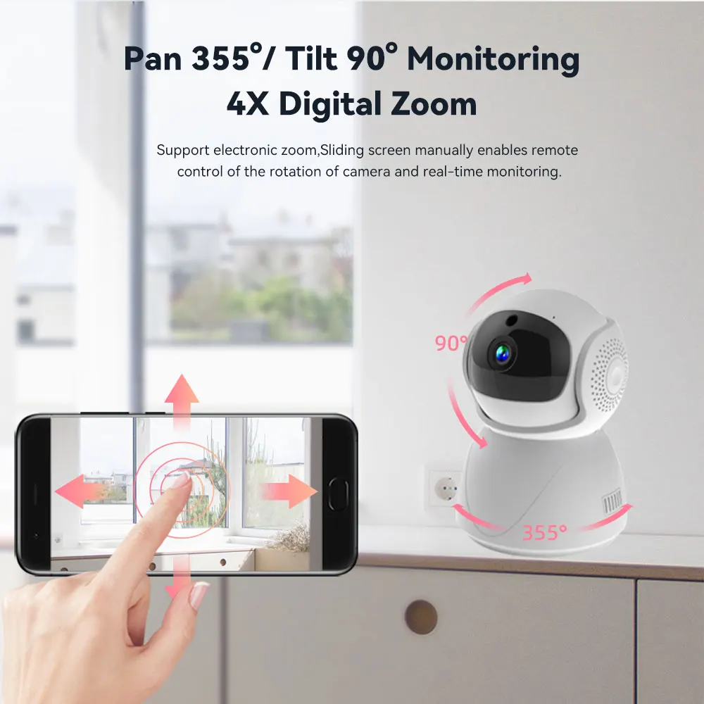 Tuya Smart 1080P 5Ghz WiFi Auto Tracking Sound Detect Security CCTV Video Baby Monitor telecamera IP Wireless interna ONVIF