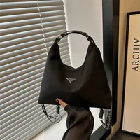 Large Capacity Commuter Tote Bag Fashionable Single Shoulder Women's Bag Stylish Simple Beautiful Underarm Bag Polyester Fiber L