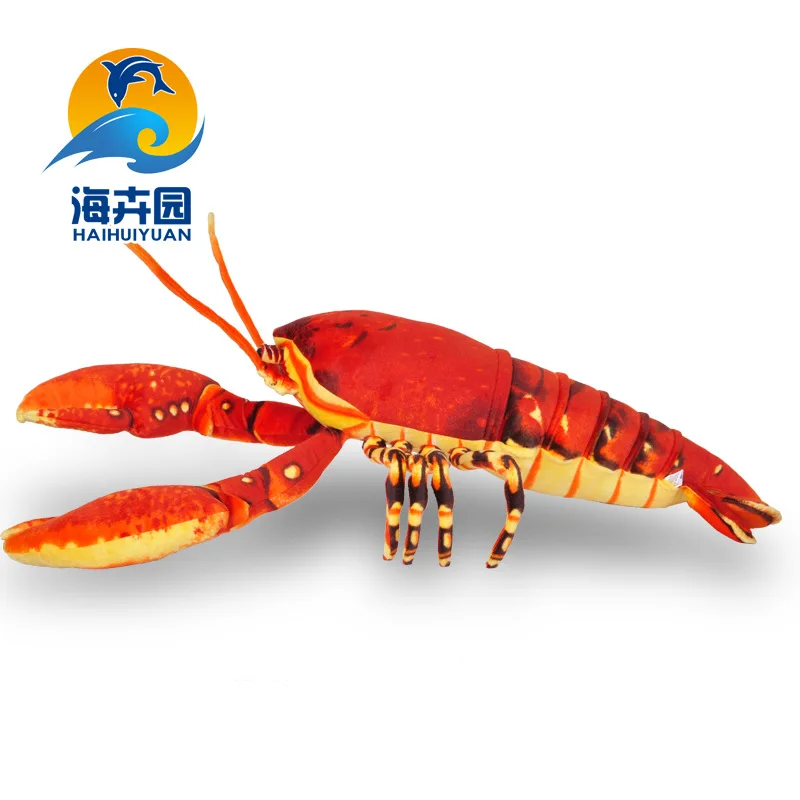 stuffed Simulation animal Palinuridae lobster plush toy about 33cm red lobster doll Kids Toy GIft t3065