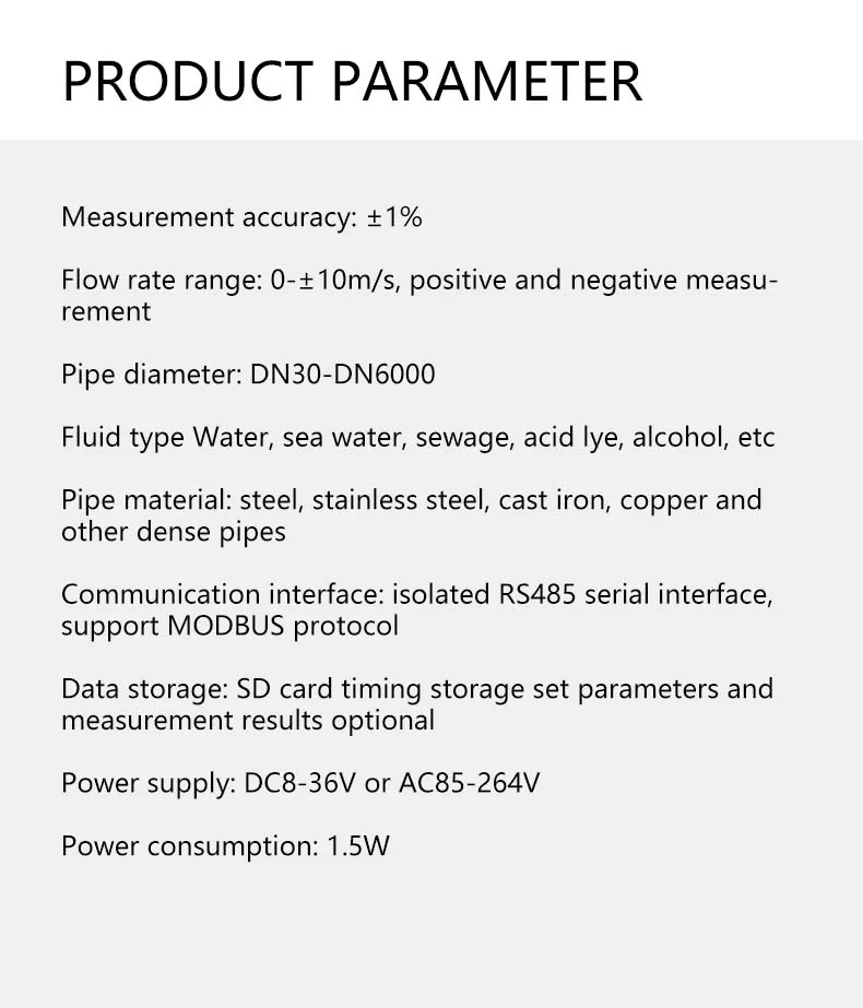 Pijptype Ultrasone Flowmeter Externe Klem Type Ultrasone Sensor Sonde Split Type Ultrasone Warmte En Koude Meter