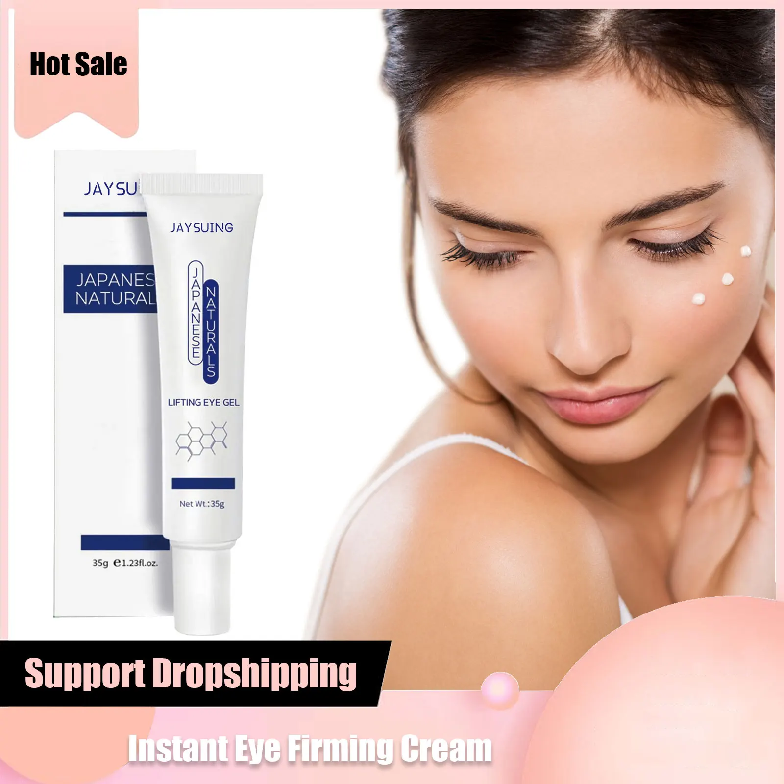 Eye Firming Cream Anti Puffiness Eye Bags Dark Circle Removal Fade Fine Lines Moisturizing Lifting Hyaluronicd Acid Eye Care Gel