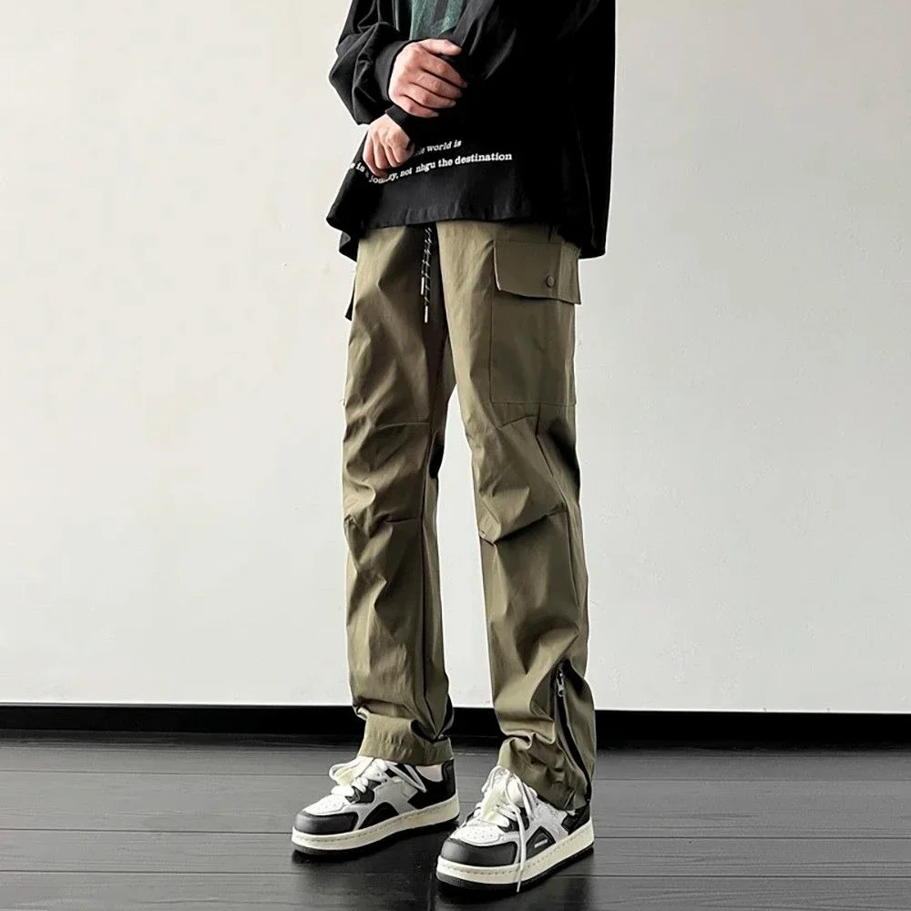 Joggers Trousers Man Wide Work Wear Fashion Techwear New In Cheapest Cheap Slacks Y2k Vintage Street Nylon Cargo Pants for Men