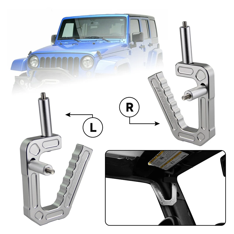 

Алюминиевые анодированные черные/красные/серебристые/синие передние ручки, подходят для Jeep Wrangler JK 2007-2018