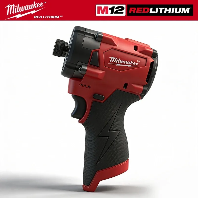 Atornillador de Impacto Inalámbrico Milwaukee M12 Sin Escobillas, 3000 RPM, 4400 IPM, 12 V, Herramienta Hexagonal de 1/4 Pulgadas (Solo Herramienta, Sin Batería)