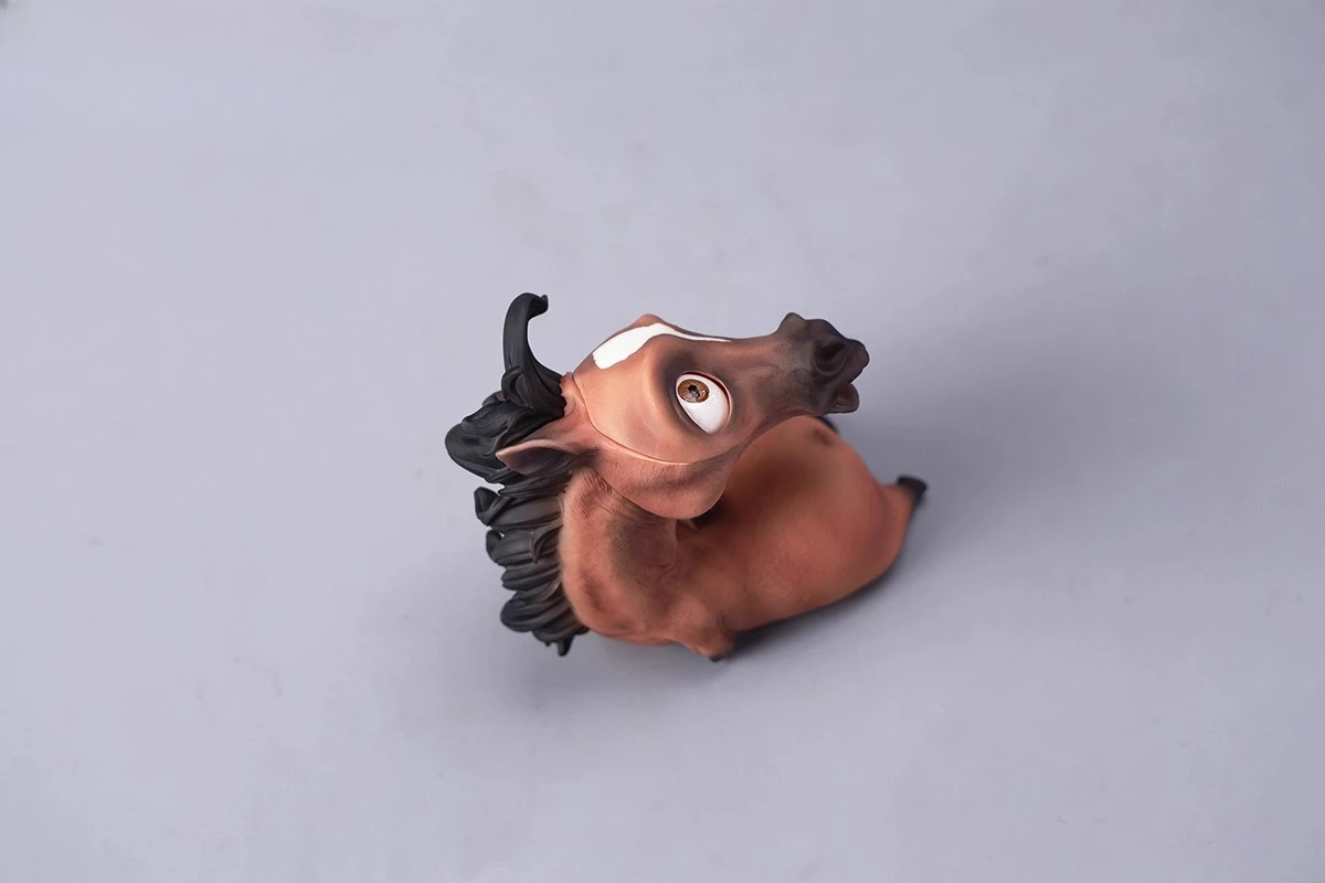 12 คอลเลกชันราศีจีน Horse Figurine 1/6 เรซิ่นขนาดสัตว์สําหรับเดสก์ท็อปเครื่องประดับของเล่นตัวเลขของขวัญ