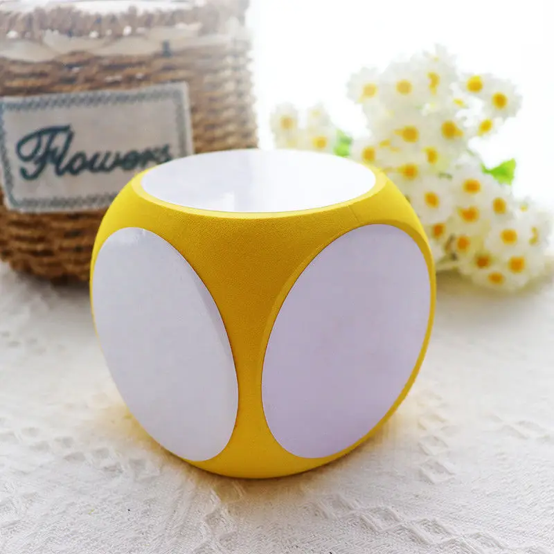 4x4Inch Wipe Off Cube Repeatable Writing Dry Erase Block for Math Practice Educational White Board Dice Set