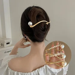 Vintage Pearl Butterfly Hair Clips Headwear Fashion Metal Ponytail Clip Hairpins Barrettes Hairgrips Hair Accessories For Women