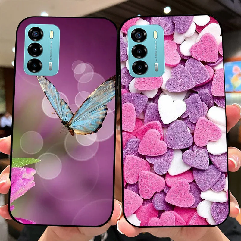 For ZTE Blade V40 Vita Cases V40Vita 8045 Cute Cartoon Soft Silicon TPU Phone Cover For ZTE Blade A72 Shell A 72 Bumper Fundas
