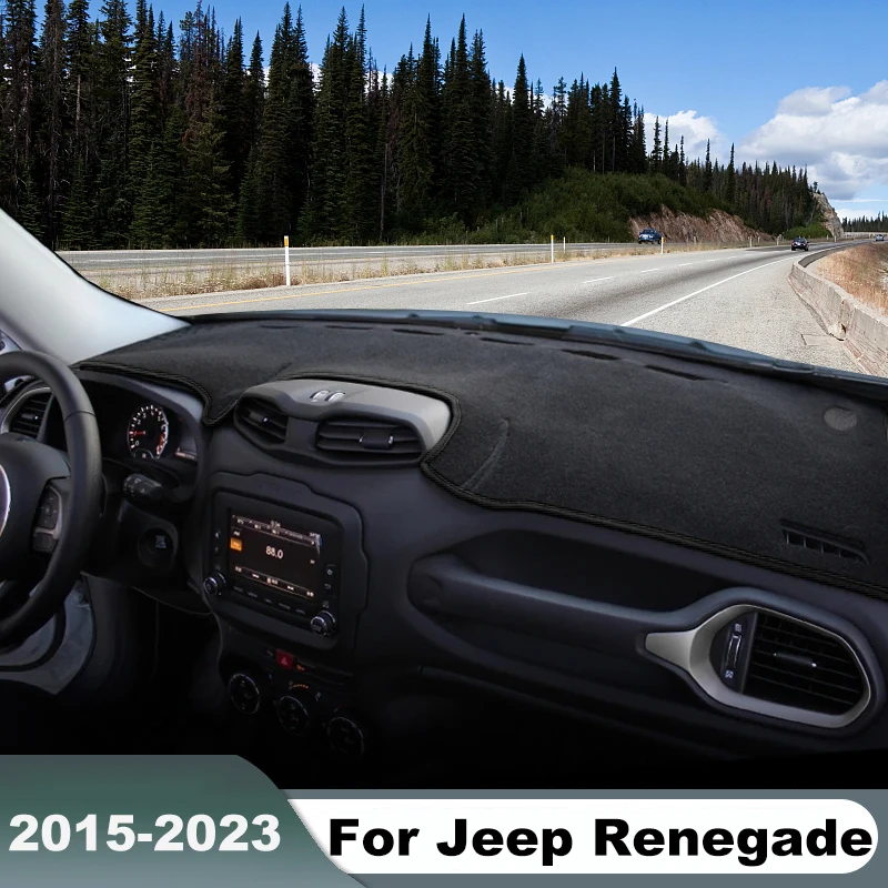 

Чехол для приборной панели автомобиля Jeep Renegade BU 2015 2016 2017 2018 2019 2020 2021 2022 2023 LHD RHD