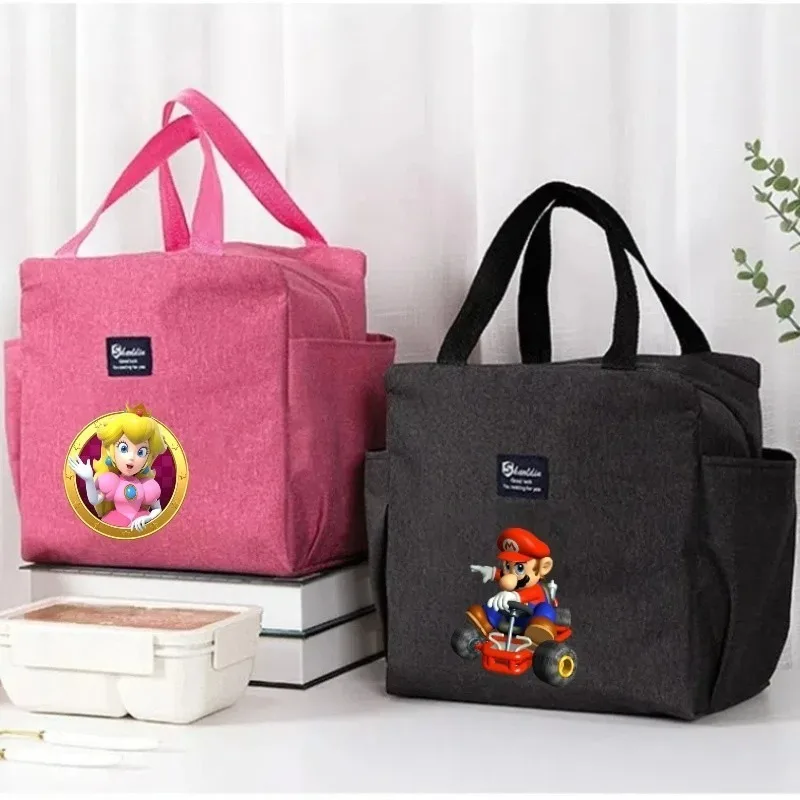 

Mario Tote Bag for Women Insulated Lunch Bag Portable Cooler Tote Bag for Picnic Travel Outdoor Women Bags with Thermal