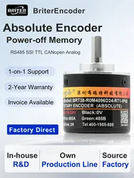 Rotary Absolute Encoder RS485 SSI CAN Power-Off Memory Angle Sensor for Equipment waterproof
