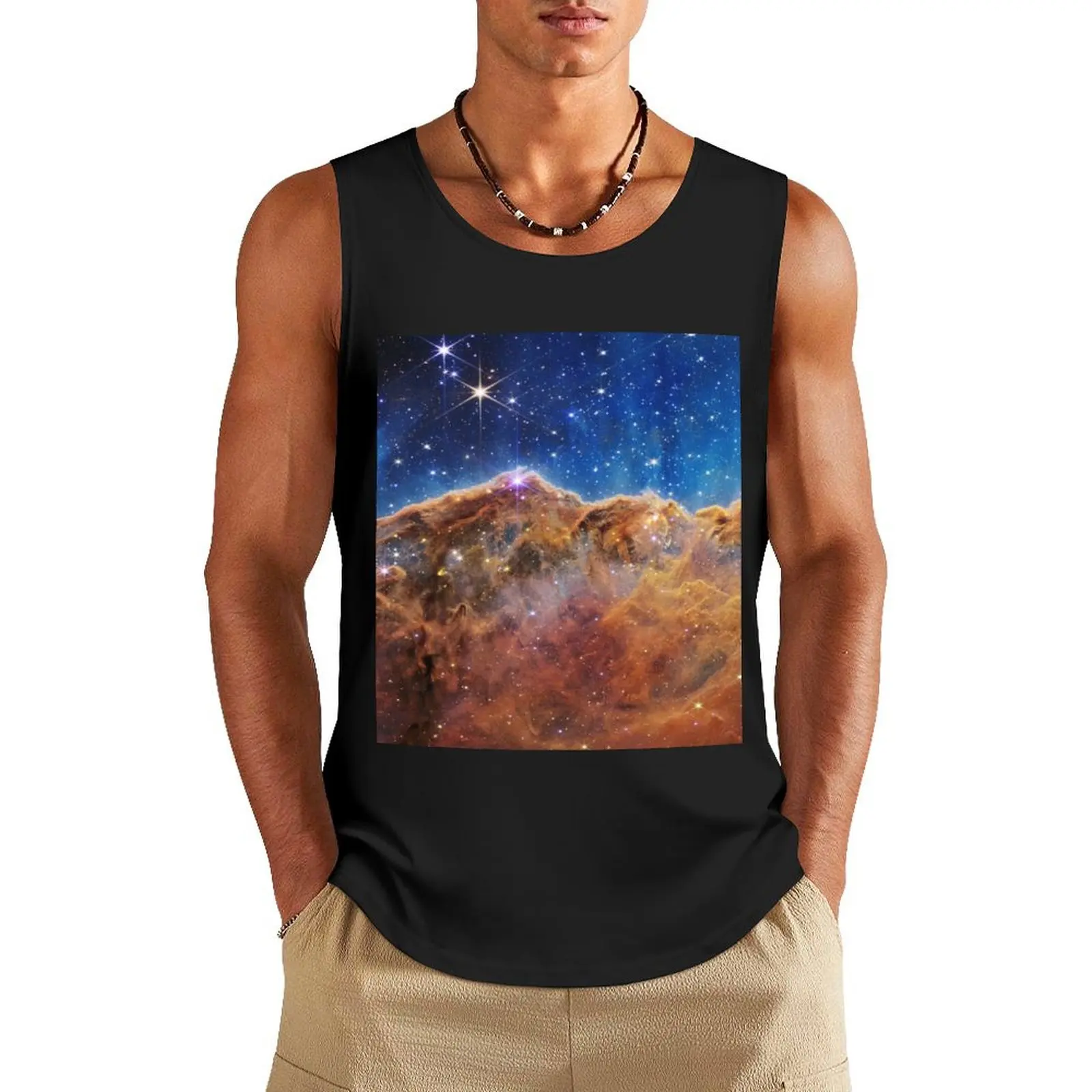 New James Webb Telescope Carina Nebula Ultra High Res Tank Top Men's sleeveless t-shirt Men's cotton t-shirt