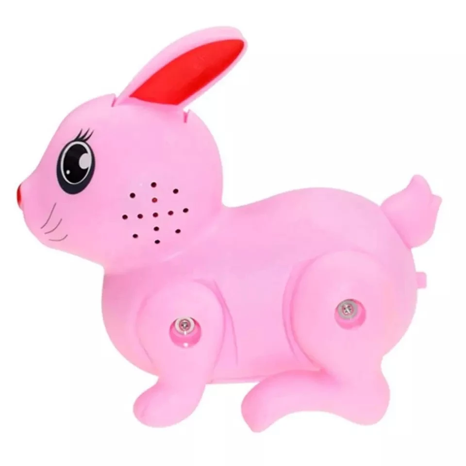 Electronic Pet Rabbit Electronic Toy Acousto-Optic  LED Lighting Walking Toy Children Birthday Present