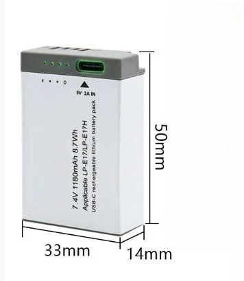 

1180mAh LP-E17D Camera Lithium Battery Suitable for Canon EOS 750D 760D 850D EOS M3 Camera Battery