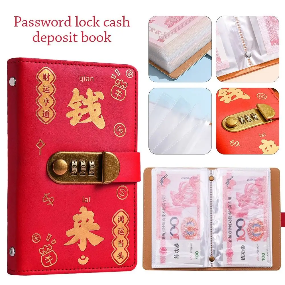

With Password Lock 100 Envelopes Money Saving Challenge Get Rich Save Money Money Collection Book Portable Large Capacity