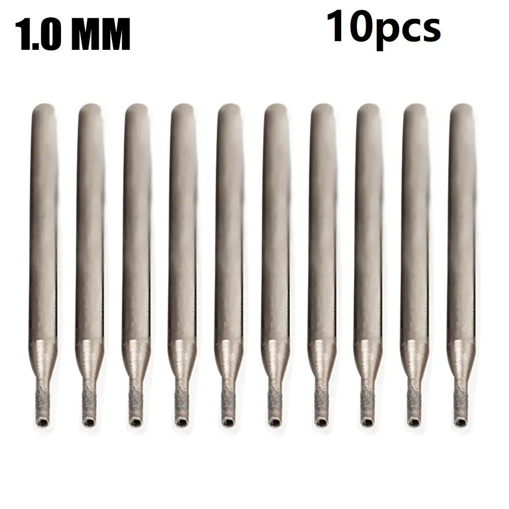 Diamond Burr Core Drill Bit Set  10Pc  0 84mm Size  2 35mm Shank  For Jade  Agate  Ceramic Engraving And Grinding