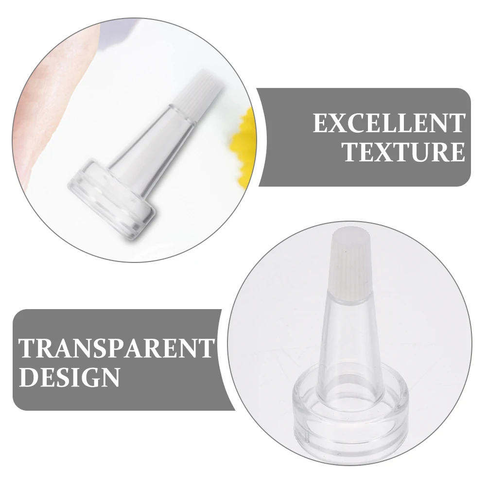 

50pcs Essence Bottle Vial Glass Serum Shape Lid Liquid Transparent Trumpet Head Design Preservation Purity