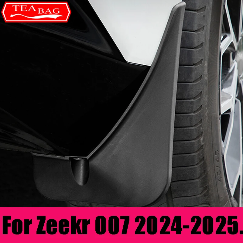 For Zeekr 007 2024 2025 Car Styling Mudguards Plastic Fender Cover Flares Splash Guard Cover Exterior Mud Flaps Auto Accessories