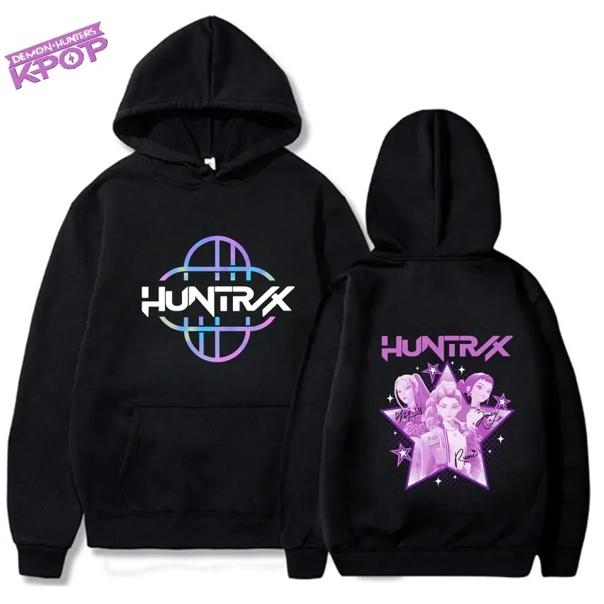 Jaket Hoodie Kpop Demon Hunters Bulu Wanita Pria Musim Gugur Musim Dingin Anime Kartun Hangat