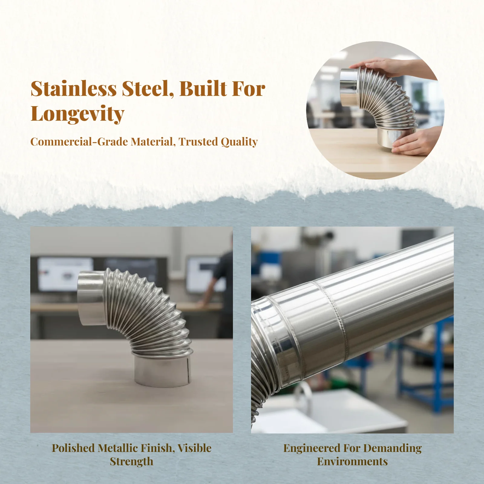 Stainless Steel Elbow Chimney Pipe Part Stove Ventilator Accessory for Fireplace Heating and BBQ Cooking