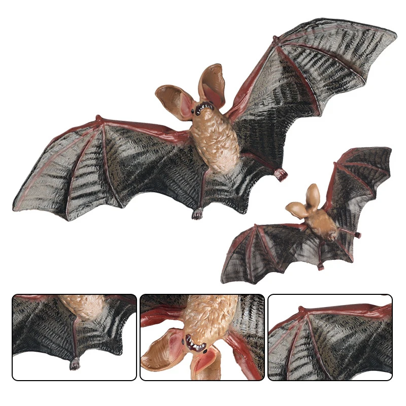 New Simulation MIni Cute Wild Animals Model Figurines Bat Flying Fox Owl Capybara Action Figure Children\'s Collection Toy Gift