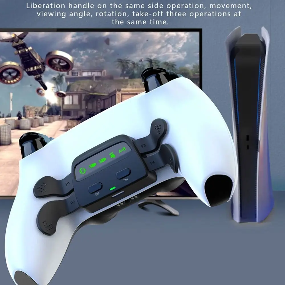 Immagine 6: Gamepad Professionale per Gaming con Pulsanti Posteriori Multifunzione, Estensione DIY Programmabile per Controller PS5