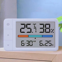 New Electronic Thermometers Hygrometer Weather Station for Home Indoor High Precision with Table Clock Temperature Controller