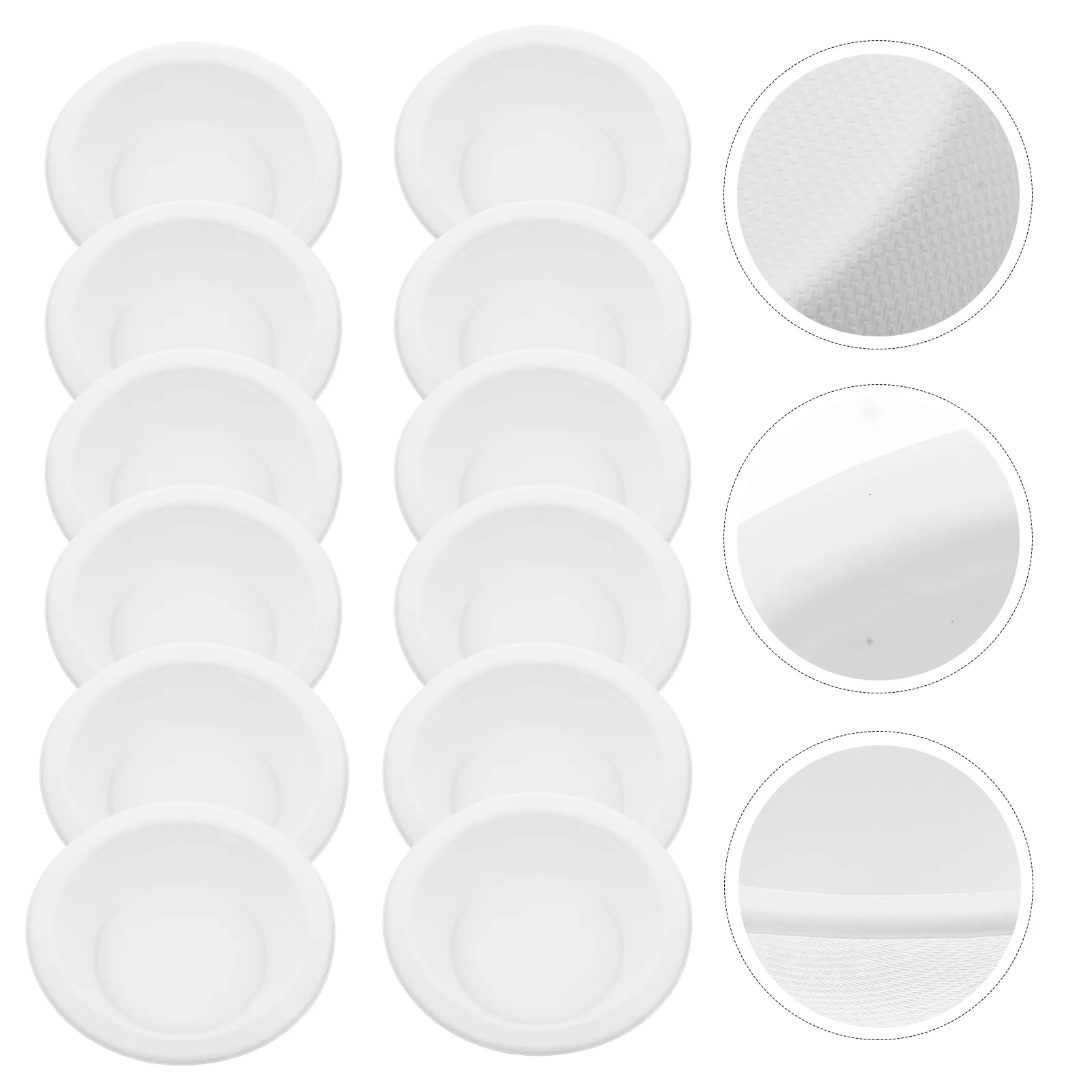 

20 Pcs Elevated Cat Bowls Pet Paper Portable Dog Food Holders Multifunction White