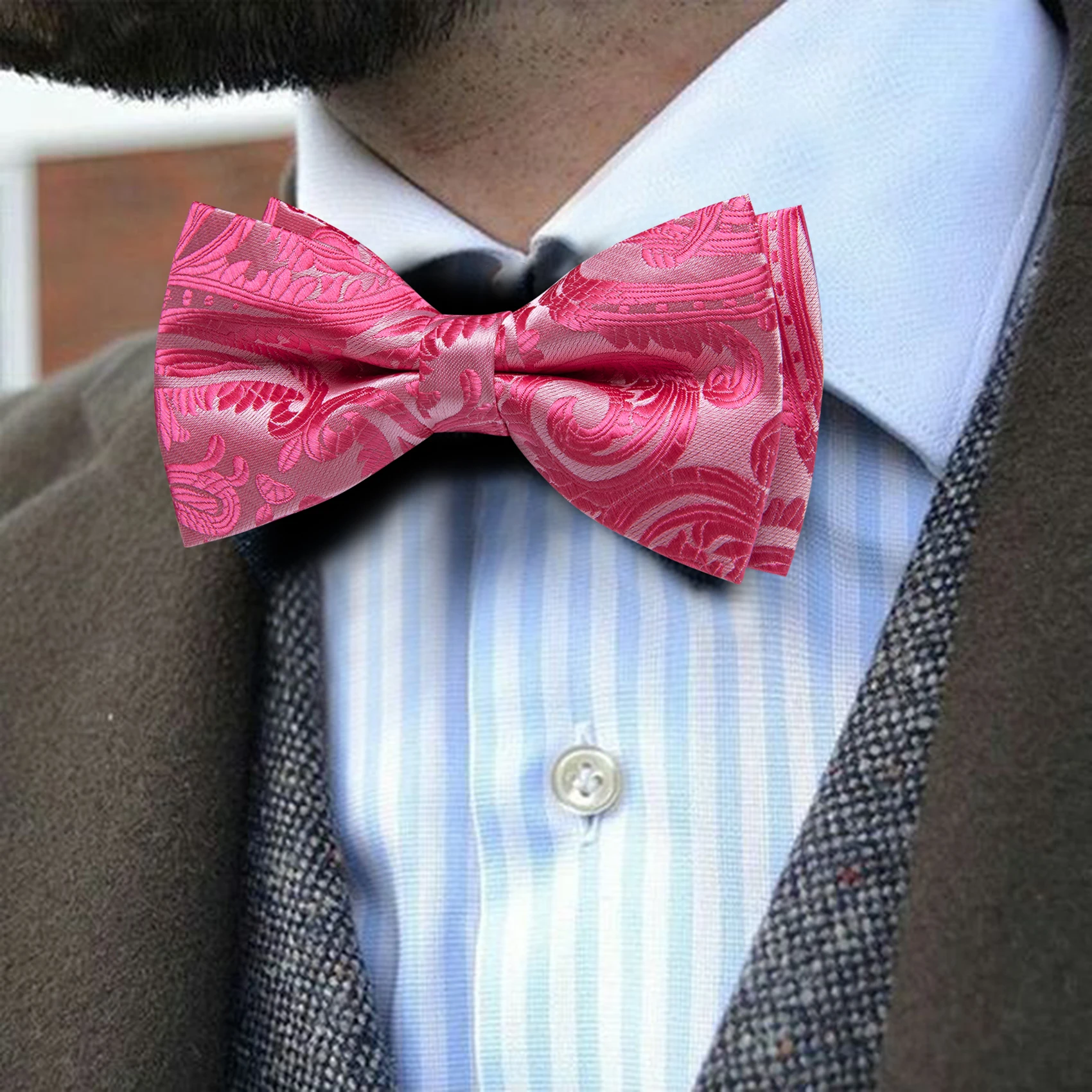 

Barry.Wang жаккардовый мужской галстук-бабочка, предварительно завязанный галстук-бабочка, набор запонок, королевский синий, зеленый, золотой, предварительно завязки для свадебной вечеринки