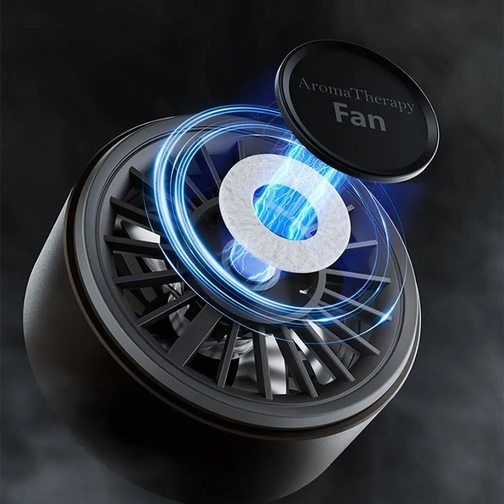 3 IN 1 Car Atmosphere Fan USB 3 Speeds Adjustable Car Air Freshener Stereoscopic Rotation with Clip