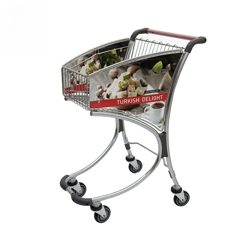 

New shopping cart convenience store trolley, high-speed rail station metal trolley