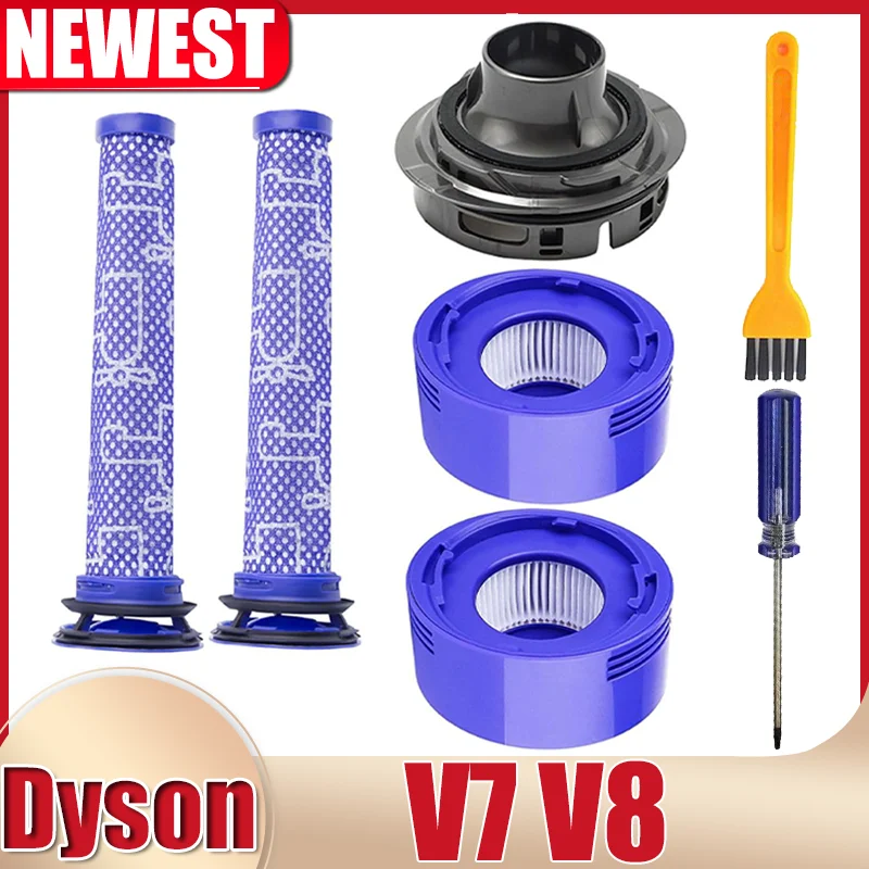 Dyson V7 V8 Vacuum Cleaner Motor Rear Cover Filter Set
