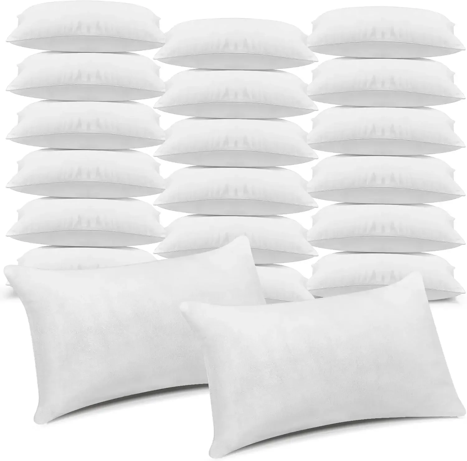 20 Pcs Queen Bed Pillows Bulk Standard Inserts,20 x 26 Inches | Soft Hotel Quality Pillow Inserts for Stomach Back Side Sleepers