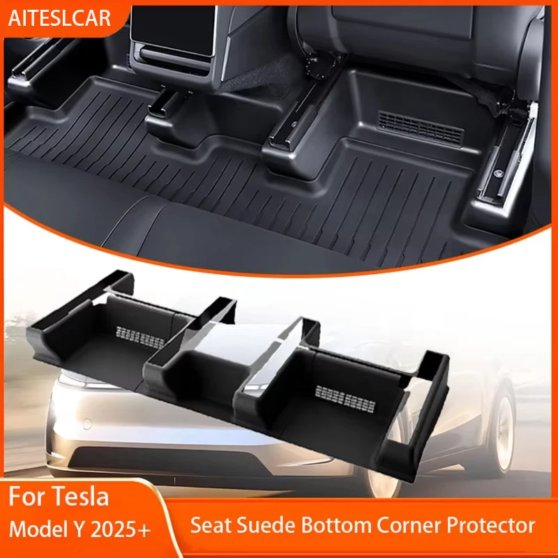 

For Model Y Juniper 2025 TPE Seat Bottom Wheel Anti-kick Seat Slide Protection Cover Model Y Accessories Interior Modification
