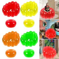 Portable Mattress Seat Inflatable Sofa PVC Lazy Sack Hangout Jelly Inflatable Chair Colorful Garden Sofas for Lawn
